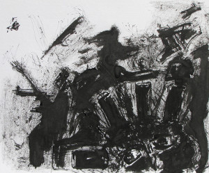 Le cheval fou, encre d'Alain Ponon